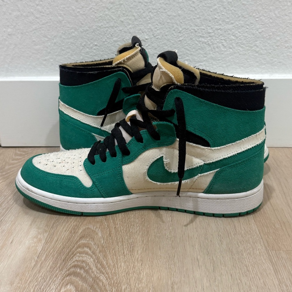 NIKE MENS JORDAN 1 ZOOM AIR HIGH SNEAKERS, SIZE US 10.5, “STADIUM GREEN” - Picture 8 of 13